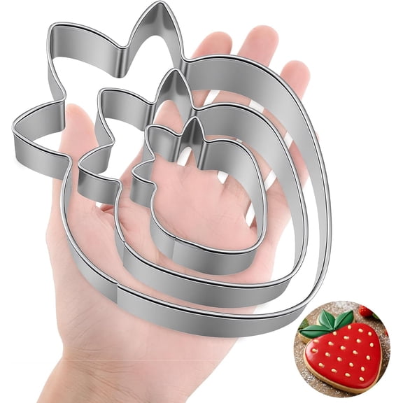 9 Pcs Strawberry Cookie Cutter Set Fruit Cookie Cutters Shapes