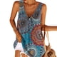 thumbnail image 3 of Minnieouse Camiseta sin mangas con cuello en V estampado para mujer Prendas para la parte del cuerpo azul M Minnieouse AP002036-34, 3 of 4