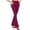#436-Red, variant on Women's Solid Knit Flared Pants - Slim Fit Bootcut Trousers with Stretchy High Waist & Versatile Layering Essentials