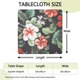 thumbnail image 2 of Pioneer Flower Floral Print Pattern Square Fitted Tablecloth with Elastic Edge,Square Table Cover,Washable Elastic Table Cover for Home Kitchen Party Decor 34"x34", 2 of 6