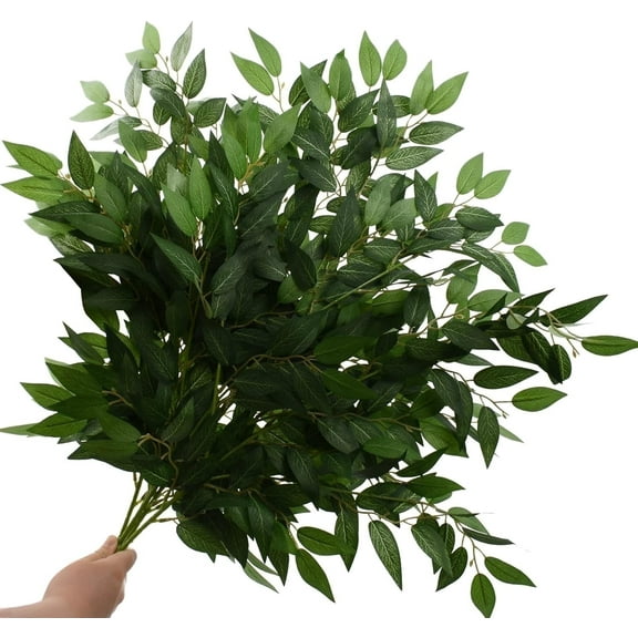 HUIANER 27.2" Artificial Italian Ruscus Stems, 6 Pack Hanging Greenery Spray for Wedding Bouquet Arch Centerpieces Home Decorations