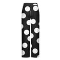 thumbnail image 3 of Polka Dot Casual Beach Pants for Men Baggy Straight Wide Leg Lounge Pants with Pockets Workout Fitness Athletic Sports Pants, 3 of 5