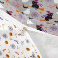 thumbnail image 5 of Homewish Cartoon Witch Cat Duvet Cover Queen for Girls, Halloween Spooky Animal Queen Bedding, Light Gray, Pumpkin Bat Reversible 3 Pieces, 1 Duvet Cover and 2 Pillowcases, 5 of 7