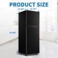 thumbnail image 6 of WANAI Mini Fridge with Freezer Black 4.5 Cu. Ft 2-Door Compact Refrigerator Dorm Apartment 7 Adjustable Thermostats 4 Removable Shelves, 6 of 9