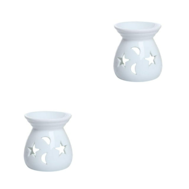 Matsuzay Idea de regalo única: quemador de incienso para aromaterapia Llene la habitación con aceite esencial de quemador de fragancia blanco blanco 2Conjunto
