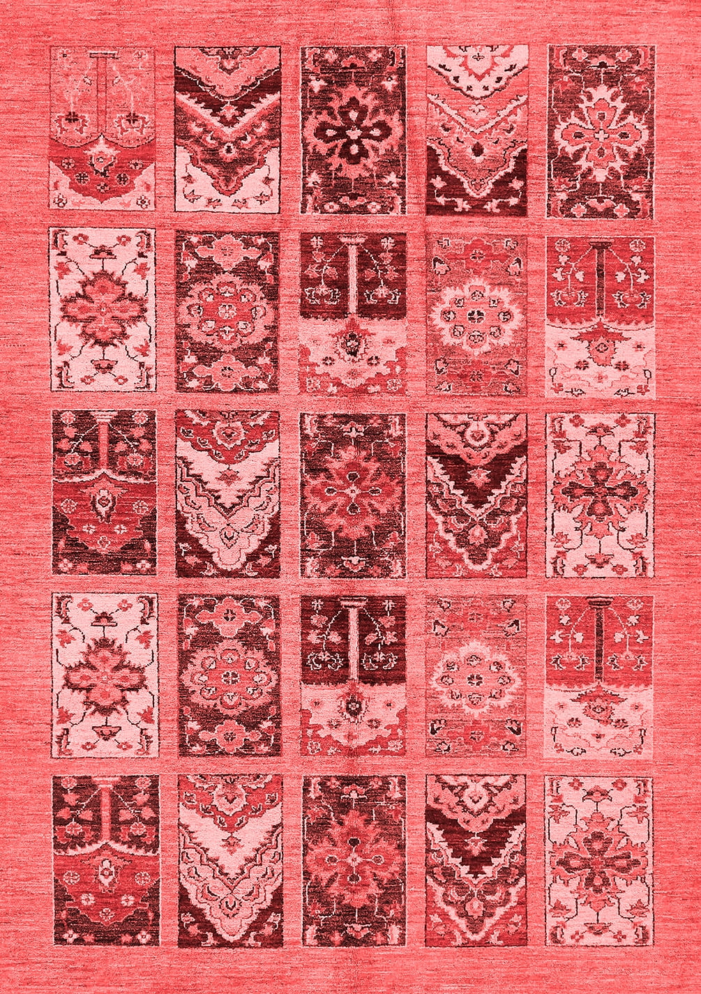 Ahgly Company Indoor Rectangle Abstract Red Modern Area Rugs, 8' x 10 ...