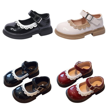 Little Girl Toddler Girl Dress School Uniform Oxford Mary Jane Shoes - Ballet Flats for Big Girl Party School Shoes