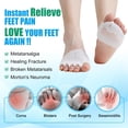 thumbnail image 2 of Metatarsal Pads,Toe Separator, Gel Metatarsal Cushion Toe Separators, (4 PCS WHITE) New Material Forefoot Pads, Toe Spacers,Breathable & Soft Gel, Best for Diabetic Feet, Blisters, Forefoot Pain., 2 of 6