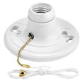thumbnail image 4 of Maxxima Keyless Plastic Lamp Holder - Featuring Pull Chain, One-Piece Medium Base, E26 Socket Outlet Box Mount, 660W - 2 Pack, 4 of 7