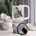 thumbnail image 2 of Swallow Lover Tumbler 40oz Personalized – Stainless Steel Travel Coffee Cup with Handle, Lid & Straw – Custom Bird Animal Gift for Women Girls Birthday Christmas, 2 of 6