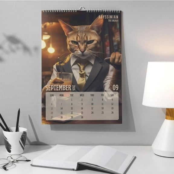Badass Cats Wall Calendar 2026 Funny Cat Calendar with 12 Hilarious Photos Humor Wall Calendar for Home Office or Decor Gift Idea