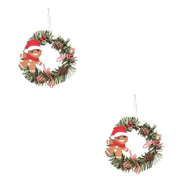 Injueey Guirnalda de Navidad artificial colgante simulación temática guirnalda de Navidad decoración reutilizable ornamento fotografía tipo tipo 6 2Conjunto