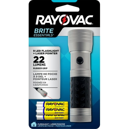 Rayovac LED Laser Pointer Flashlight, 22 Lumens, Batteries Included