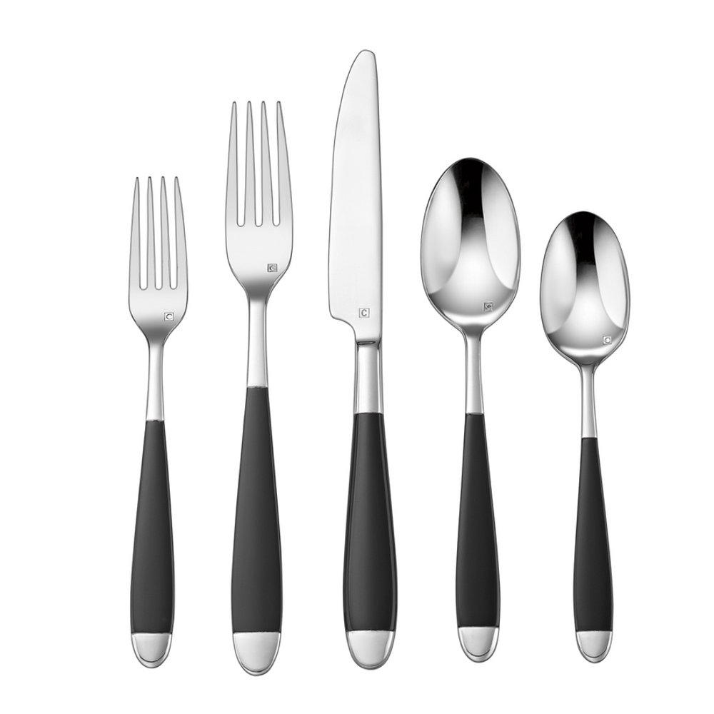 Cuisinart 20Piece Elite Beille Stainless Steel Flatware Set, Black