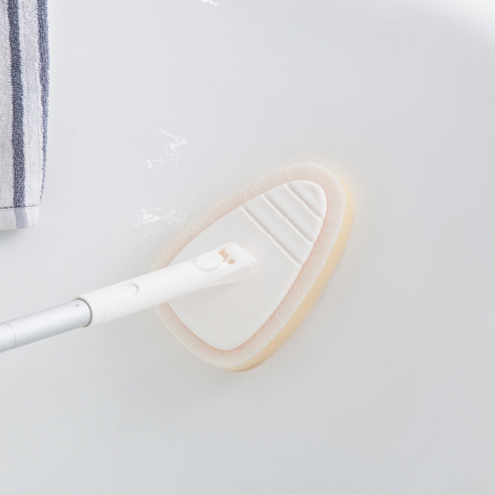 QIIBURR Toilet Cleaner Brush Bathroom Cleaner Brush Tub Tile Cleaner Brush  with Long Handle ,Shower Brush Cleaner Toolfor Bathroom Bathtub Toilet  Floor Kitchen Baseboard Cleaner 