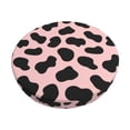 thumbnail image 2 of Round Bar Stool Seat Covers, cow spots Cute girly print Elastic Round Chair Cover Stool Seat Slipcover Bar Stool Cushions Round Pad for 12-14 inch, 2 of 7