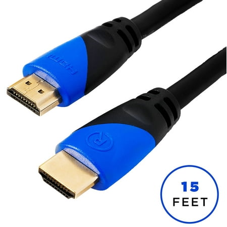 Relm Mobile - RELM HDMI Cable 15 Feet - 28 AWG Stranded HDMI Cord - Ready for 3D, 4K (2160p) - Latest Standard is Hand Tested and Perfect for Apple TV and Blu Ray