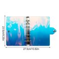 thumbnail image 5 of kurtrusly 1 Piece Zipper Binder Waterproof 6-Ring Envelopes Budget Planner Files Holders Multipurpose Storage Containers for Home School Illusory Color A6, 5 of 5