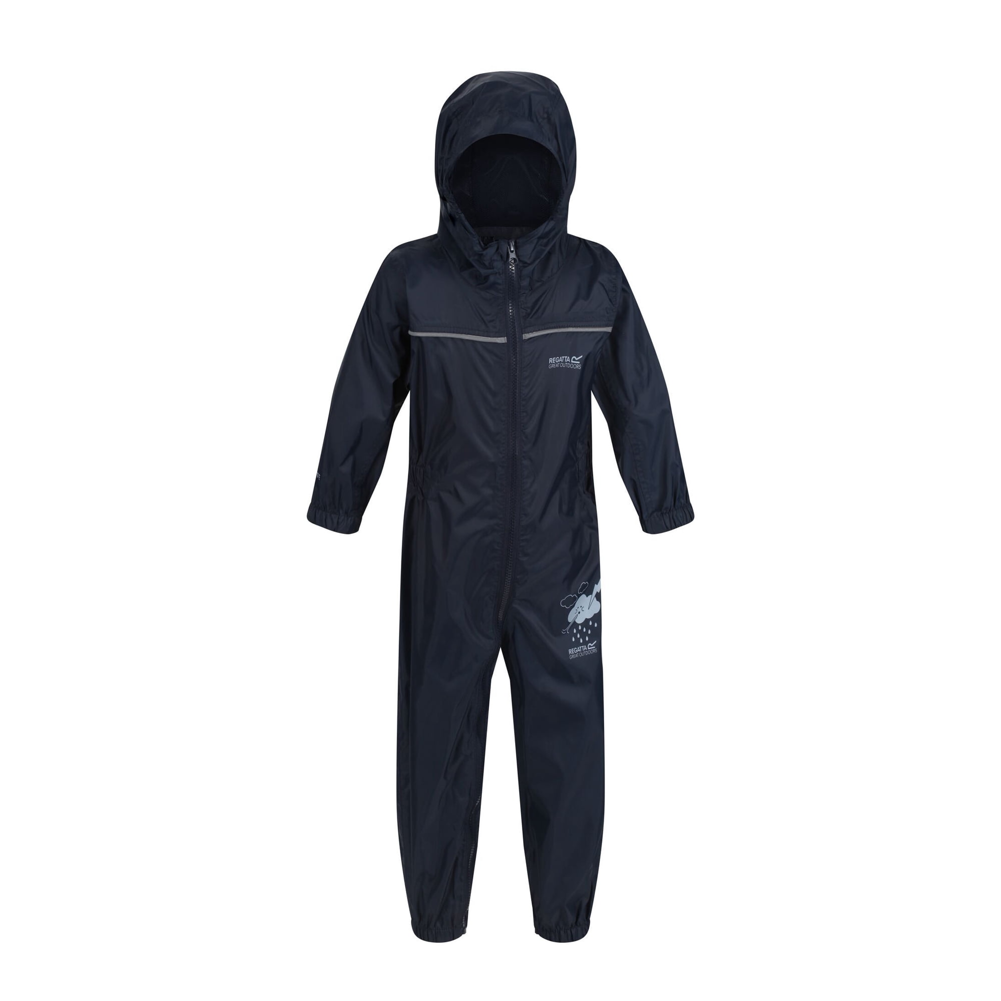 Regatta Puddle IV Waterproof Jacket – Navy, ISOLITE Fabric, Reflective Trim (Size 24-36 Months)