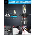 thumbnail image 5 of Nilight H4 LED Headlight Bulbs 14000lm H4/Hb2/9003 Hi/Lo Beam LED Headlight Bulb 6500k H4 LED Bulb Cool White IP67, 5 of 6
