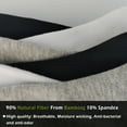 thumbnail image 4 of SERISIMPLE Men Bamboo Crew Lightweight Sock Resistant Breathable Thin Soft Socks 5 Pairs 9-13 (Black, Large), 4 of 6