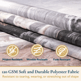 thumbnail image 3 of ComfiTime Shower Curtain with Hooks – Heavy-Duty Mold/Mildew-Resistant, Weighted-Hem Fabric Bathroom Curtain, Water-Repellent, Machine-Washable, Fade-Resistant, Marble, Gray Brown, 72 x 72, 3 of 10