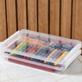 thumbnail image 4 of 1 Packs Portable Clear Storage Bins with Lids,Plastic Container Bins for Organizing,Clear File Box Stackable Storage Containers for Organizing A4 Paper, Photo, Document, Scrapbook(White 31.5x21.5cm), 4 of 6