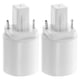 thumbnail image 1 of 2pcs G24D a E27 Adaptador Lámpara de 2 pines Lámpara Lámpara Lámpara Adaptador Ligera Converter Converter Converso LED Accesorios de luz, 1 of 7