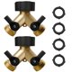 thumbnail image 1 of Divisor de mangueras de jardín ENNSOO, conector en Y de 2 vías, latón, paquete de 2, 1 of 7