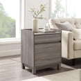 thumbnail image 2 of Linon Tracey Classeur en Bois au Design Compact avec 2 Tiroirs, Fini Gris, 2 of 15