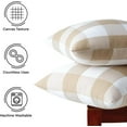 Encasa Homes Farmhouse Throw Pillow Covers Pack of 2 18x18 Buffalo