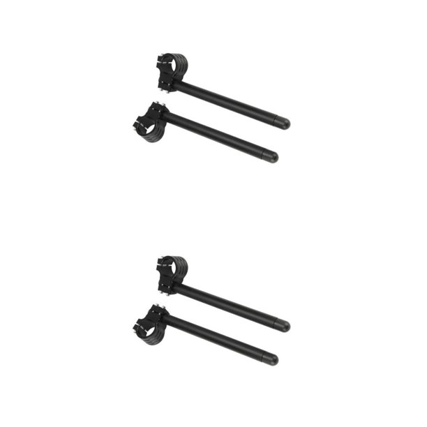 Riwesomey Manillar de empuñadura con clip de horquilla CNC universal para motocicletas Negro 31 mm 2piezas