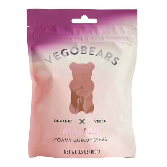 Vegobears Malibu Foamy Gummy Candy 3.5 oz. Pack of 4