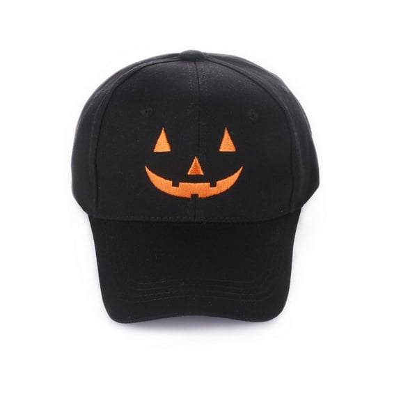 Halloween Baseball Hat Halloween Pumpkin Face Baseball Hat Adjustable Embroidery Baseball Cap Unisex