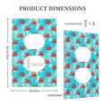thumbnail image 3 of Fotbe Crab Swims In The Ocean Print Duplex Receptacle Wall Plate, 1-Gang 5.0" x3.0" Wall Outlet Covers, Dual Outlet Faceplates Covers, Color-matched Screws Included-Style S, 3 of 6