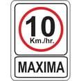 thumbnail image 1 of Señalamientos para Lugares Públicos Señalamientos Prohibitivos 30x40 cm Máxima 10 KM/HR Normal, 1 of 1
