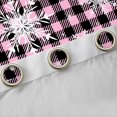 thumbnail image 4 of Homewish Winter Snowflake Black Out Curtains for Teens,Merry Christmas Curtains Pack of 2 (42x63 Each),Geometric Plaid Grid Bedroom Curtains,Microfiber Bedroom Decor, 4 of 6