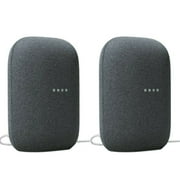 Google Nest Audio Smart Speaker Charcoal Surround Sound (GA01586-US) - (2-Pack)