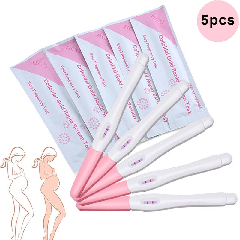 HRSR 5 Pcs/Set Pregnancy Test Kit Home Accurate Urine Testing Early Pregnancy Strip