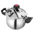 thumbnail image 6 of Pressure Cooker, Silver Black Modern Round Pressure Pot, 201 Stainless Steel Pressure Pot 8.66*10.63 in For Open Fire, Induction Stove, Electric Stove, 6 of 22
