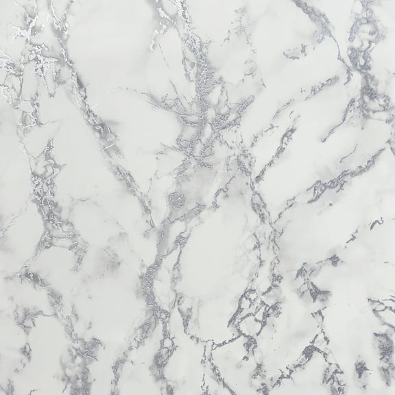 Arthouse Siward White Metallic Marble Wallpaper