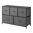 thumbnail image 4 of Mainstays  5 Drawer 40" Wide Fabric Storage Dresser for Bedroom, Grey, 4 of 10