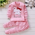 thumbnail image 2 of CPNG Infant Kids Toddler Baby Girl Sweatsuit Outfits Long Sleeve Cute Animal Print Crew Neck Tops Sweatshirt Pants Casual Outfits Set(Hot Pink,12-24 Months), 2 of 4