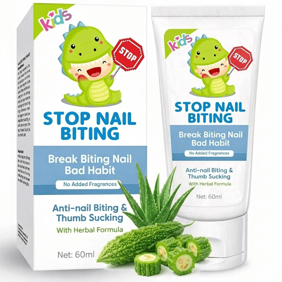 Nail Biting Treatment for Kids, Thumb Sucking Deterrent Nail Biting Prevention Bitter Nail Polish for Children, Nail Care and Protection Against Finger Sucking (60 ml)