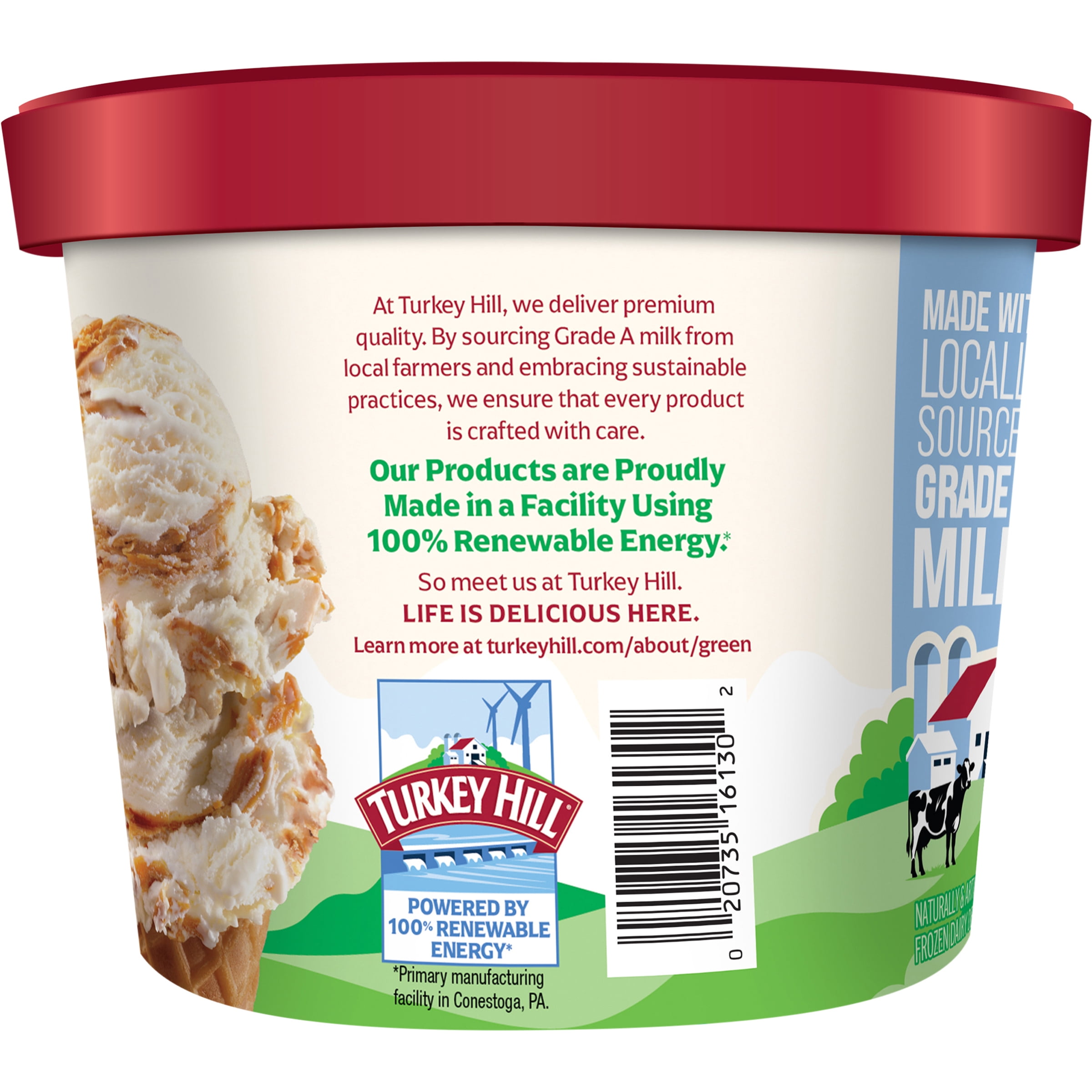 Turkey Hill Peanut Butter Ripple Premium Ice Cream, 46 fl oz