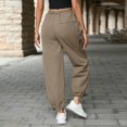 thumbnail image 4 of Cargo Pants Women Wide Leg Parachute Sweatpant High Waisted Flowy Baggy 2024 Summer Teen Girl Trendy Clothes Casual Pants for Women for Work Petite Women High Waist Pants Casual Solid Drawstring, 4 of 8