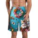 thumbnail image 1 of Fotbe Whimsical Cats and Flowers Scene Trajes de Baño Estampados para Hombre, Shorts de Verano de Secado Rápido, Ropa de Playa, Bañadores-3X-Large, 1 of 6