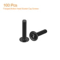 thumbnail image 3 of Uxcell Flanged Button Head Socket Cap Screws, 100 Pcs M5x25mm - 304 Stainless Steel Socket Drive Fasteners Bolts, Fully Thread Machine Screws (Black), 3 of 5