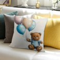 thumbnail image 3 of ZFLMY 100% Linen Teddy Bear Balloons Pillow Covers Set for Home Sofa Couch 20x20in, 3 of 5