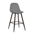 thumbnail image 4 of Conjunto de 2 Sillas de Bar de Cocina Interior Sin Brazos Gris, Bancos para Barra Respaldo Alto HOMEMAKE FURNITURE Clásico Minimalista, 4 of 8